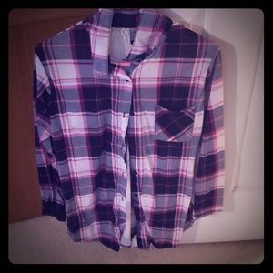 Long sleeve button down shirt.